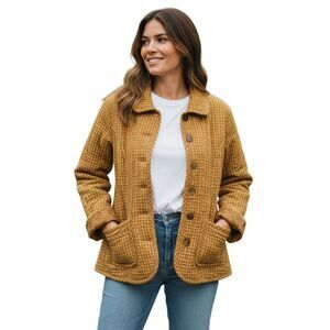 Kiko Comfort 2-1 Jacket Women’s  Size S/ M Brown 100% Cotton New #66